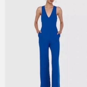 Express Royal Blue Cross Back Jumpsuit. Wide Leg Pants. Size XS. EUC